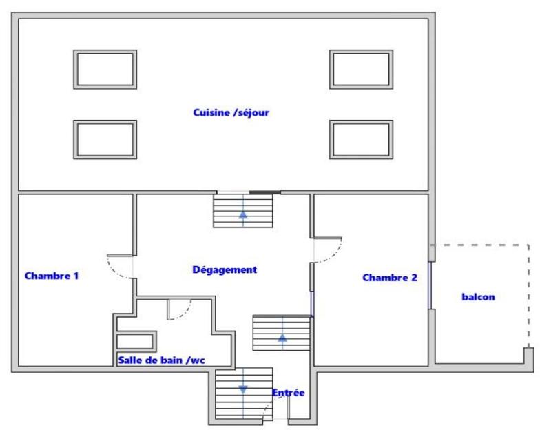 Appartement - 48 m² - 3 pièces