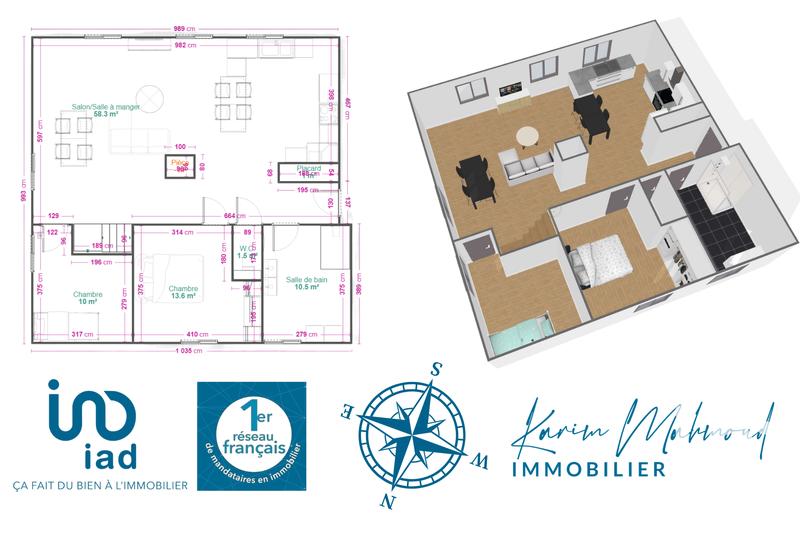 Appartement - 103 m² - 4 pièces