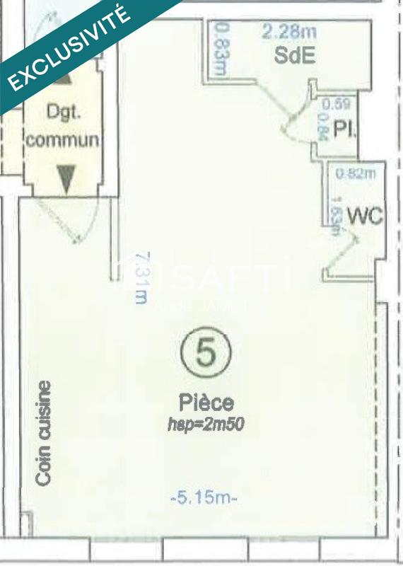 Appartement - 33 m² - 1 pièce