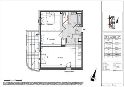 Appartement - 62 m² - 3 pièces