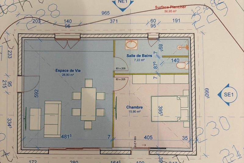 Maison - 52 m² - 2 pièces