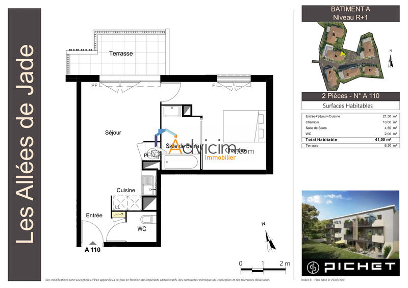 Appartement - 41 m² - 2 pièces