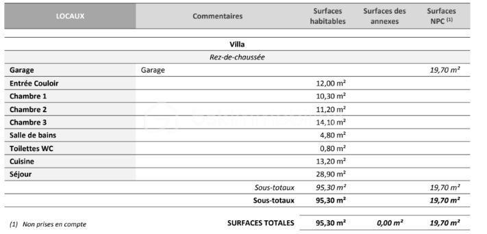 Maison - 95 m² - 4 pièces
