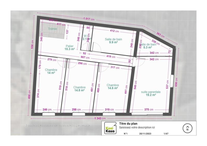 Maison - 63 m² - 3 pièces