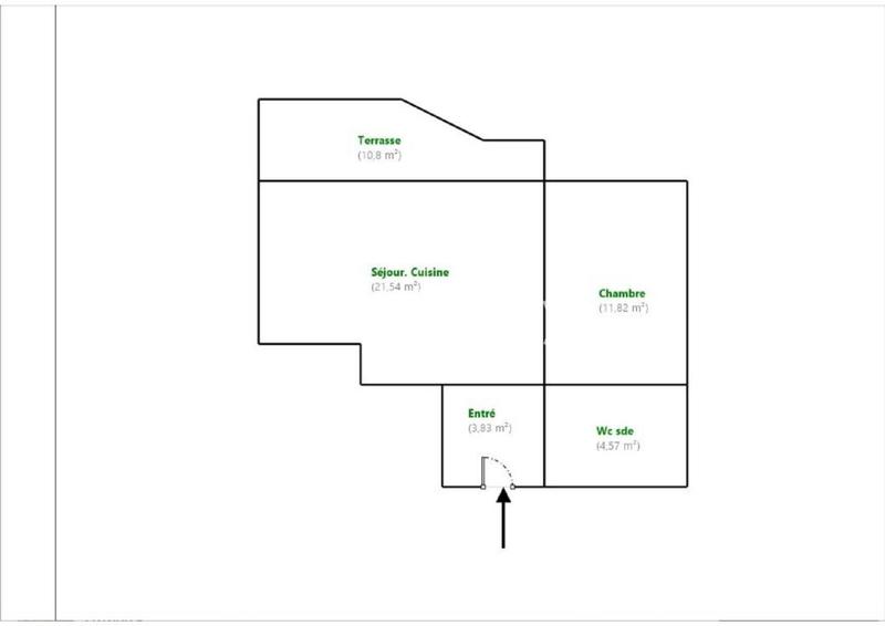 Appartement - 42 m² - 2 pièces