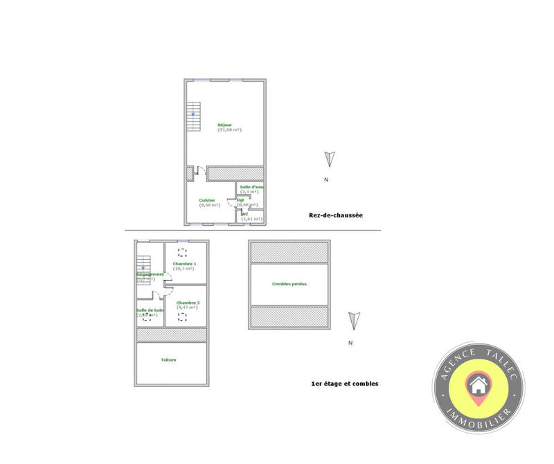Maison - 73 m² - 3 pièces