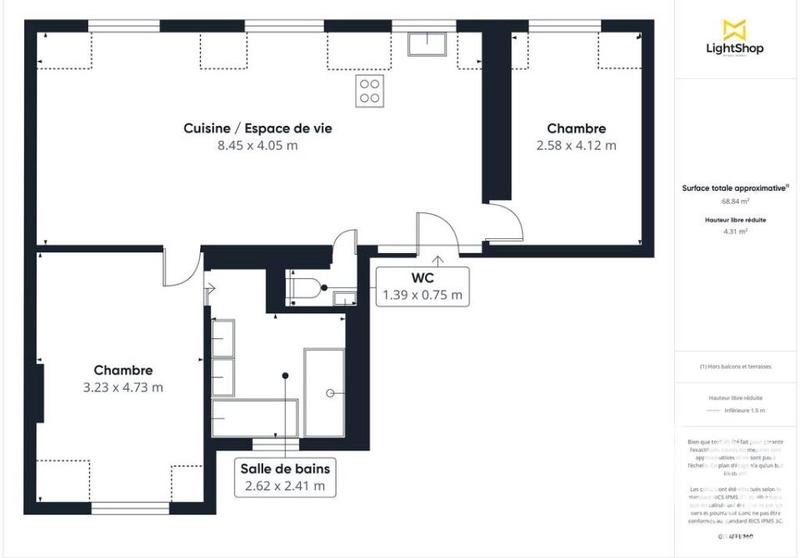 Appartement - 71 m² - 3 pièces