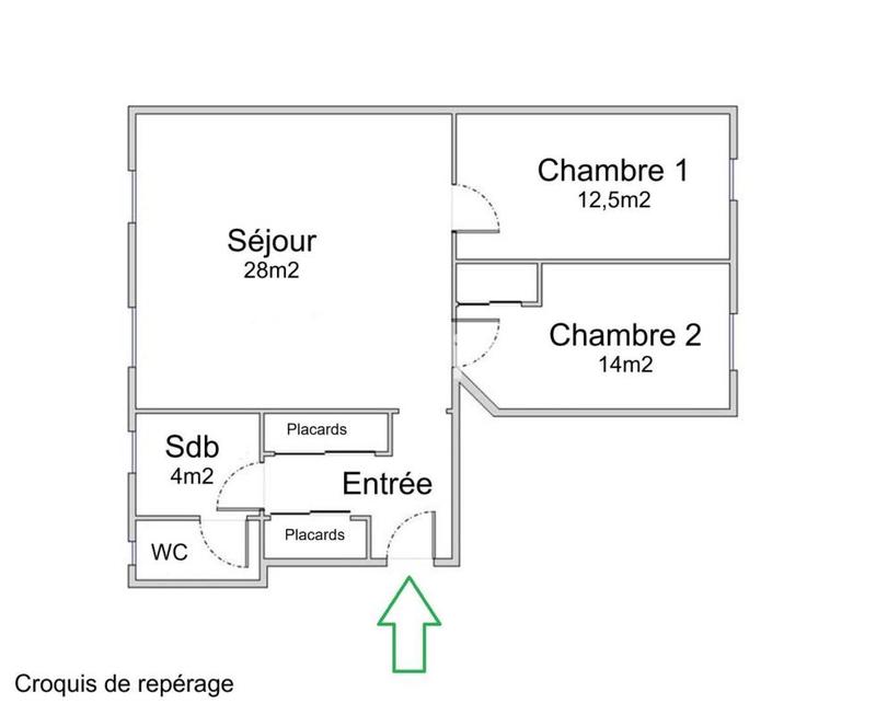 Appartement ancien - 70 m² - 3 pièces
