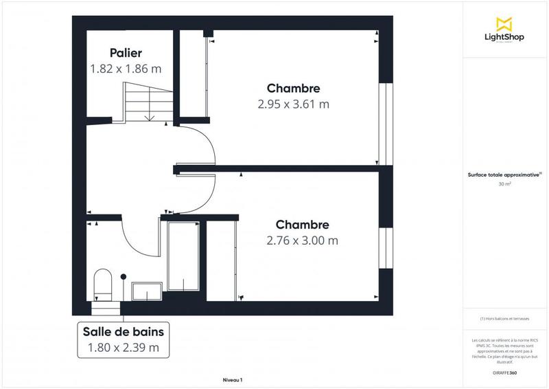 Appartement - 62 m² - 3 pièces