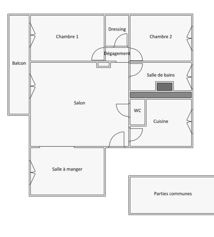Appartement - 79 m² - 3 pièces
