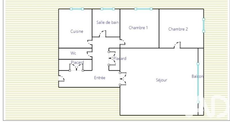 Appartement - 61 m² - 3 pièces
