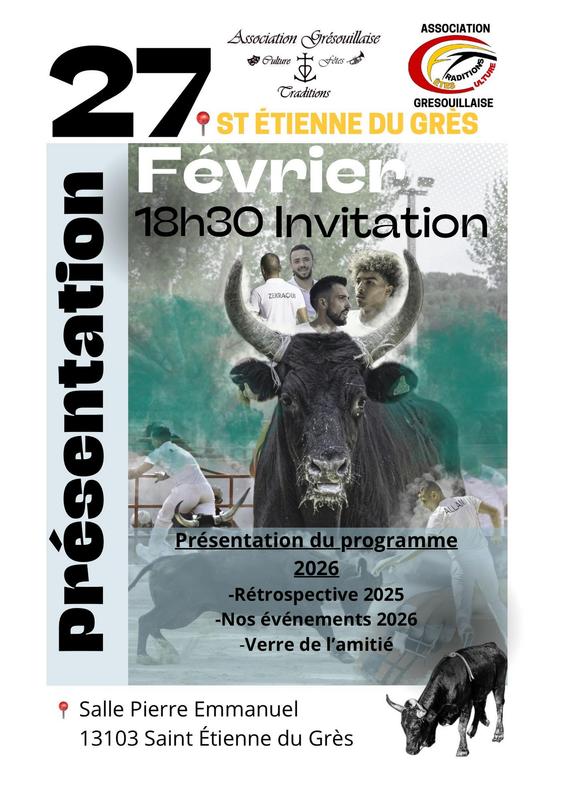 Présentation Programme 2026 - Association Grésouillaise Culture Fêtes et Traditions