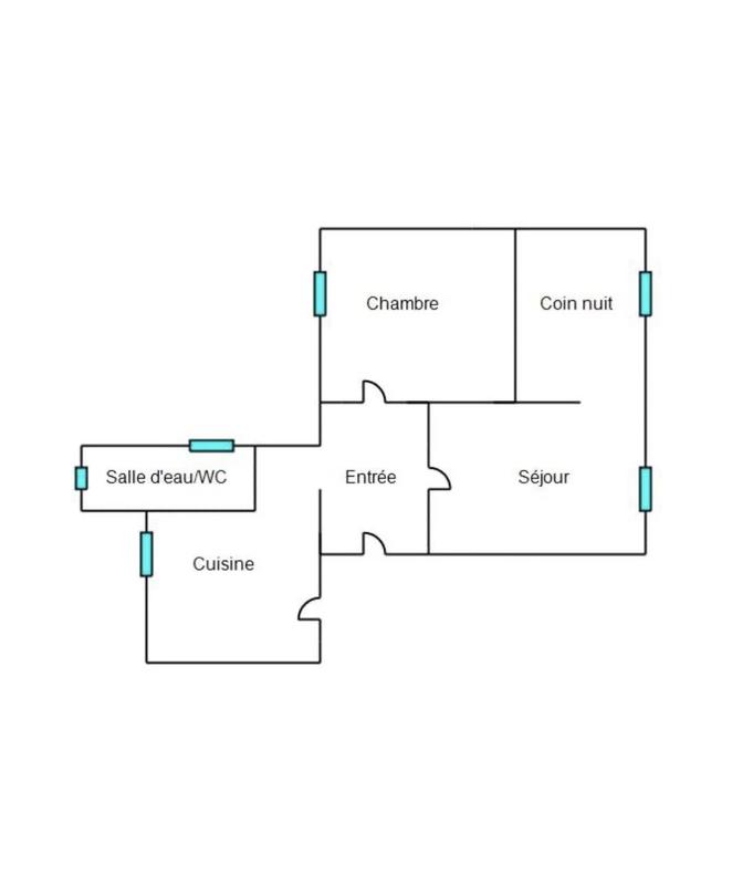 Appartement - 38 m² - 2 pièces