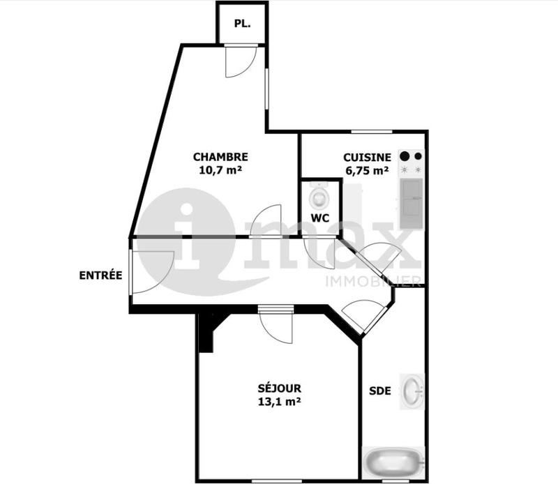 Appartement - 43 m² - 2 pièces