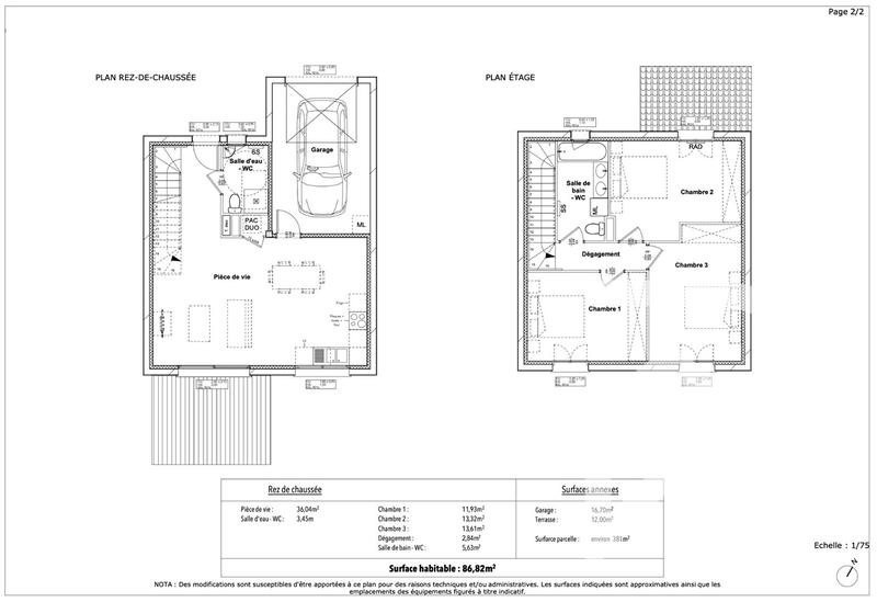 Maison - 87 m² - 4 pièces