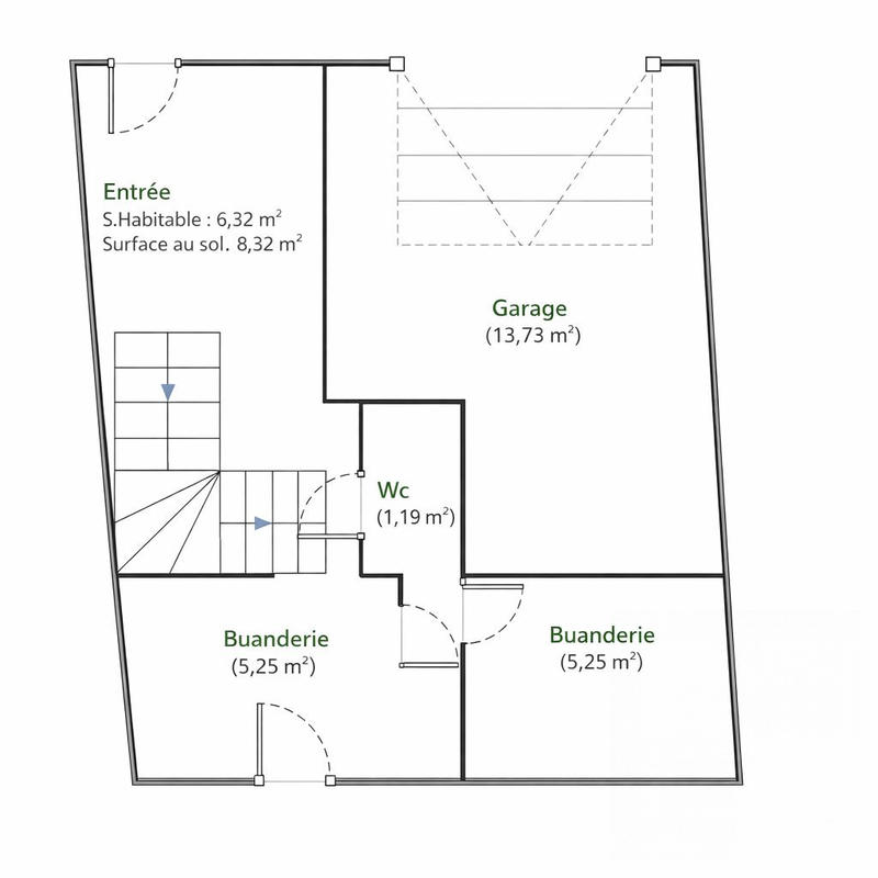 Maison - 64 m² - 3 pièces