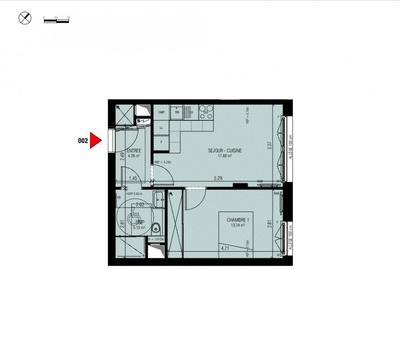 Appartement - 40 m² - 2 pièces