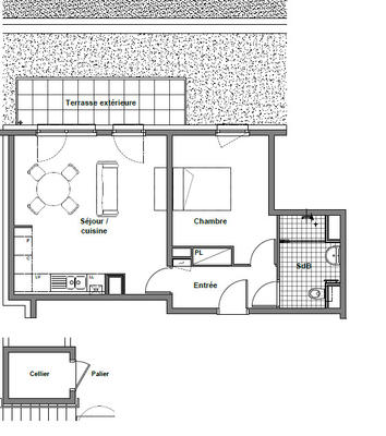 Appartement - 47 m² - 2 pièces