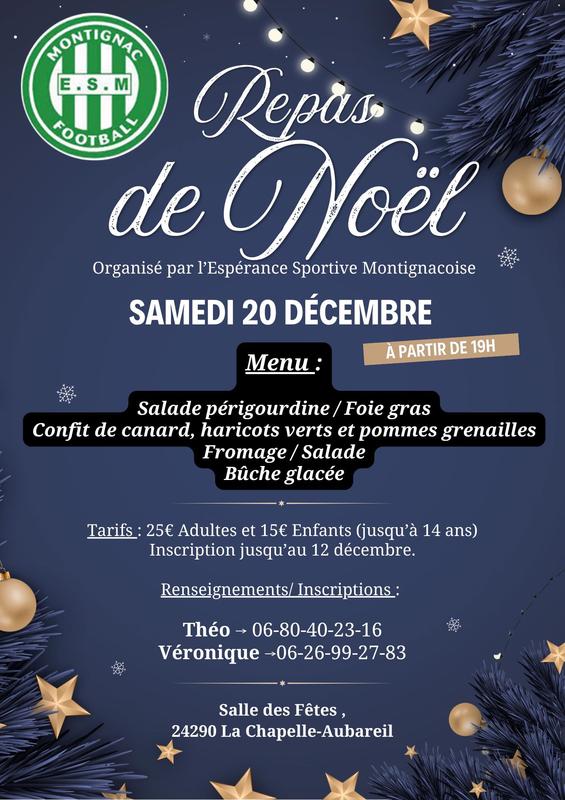 Repas de noël dansant à la Chapelle Aubareil