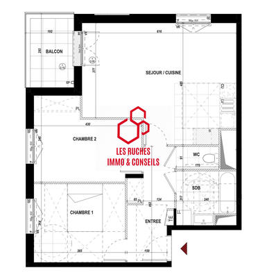 Appartement - 64 m² - 3 pièces