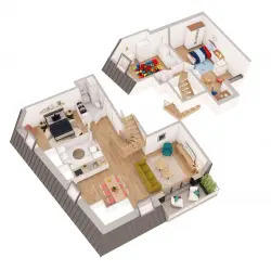 Duplex - 87 m² - 4 pièces