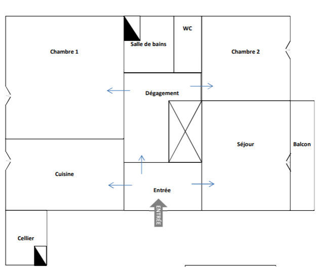 Appartement - 69 m² - 3 pièces