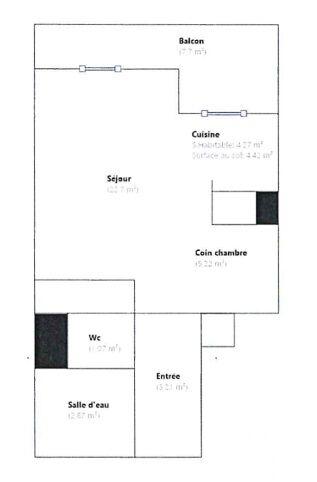 Appartement - 39 m² - 1 pièce