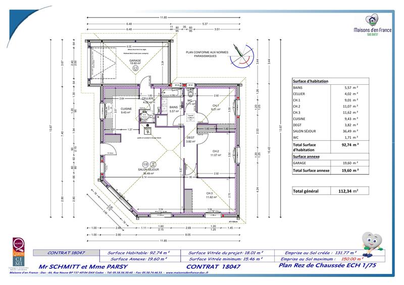 Maison - 93 m² - 4 pièces