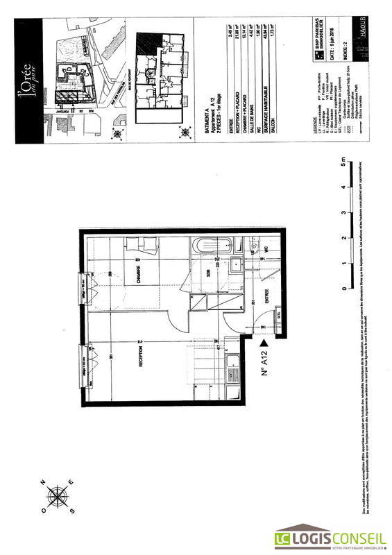 Appartement - 44 m² - 2 pièces