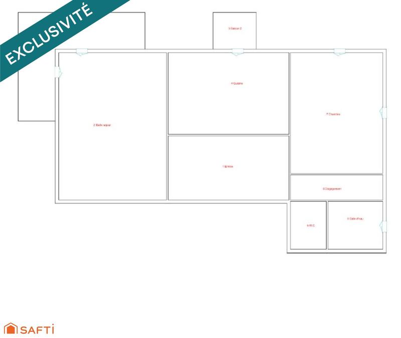 Appartement - 59 m² - 2 pièces