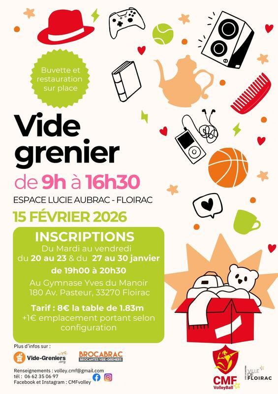 Vide grenier du cmf volley ball