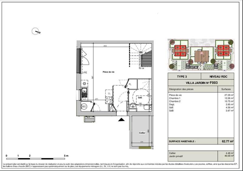 Maison - 62 m² - 3 pièces
