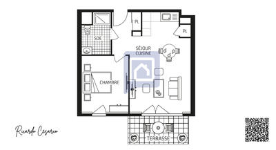 Appartement - 45 m² - 2 pièces