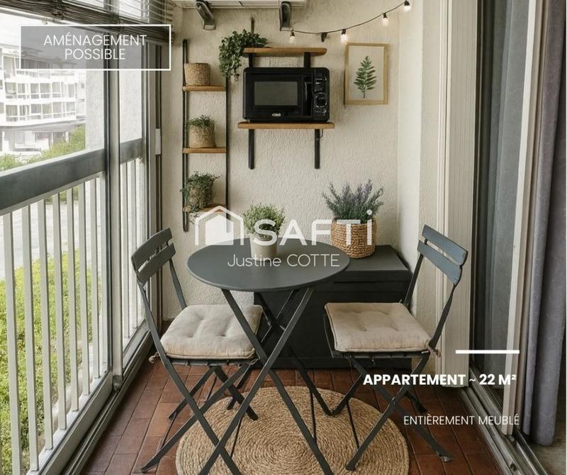 Appartement - 22 m² - 1 pièce