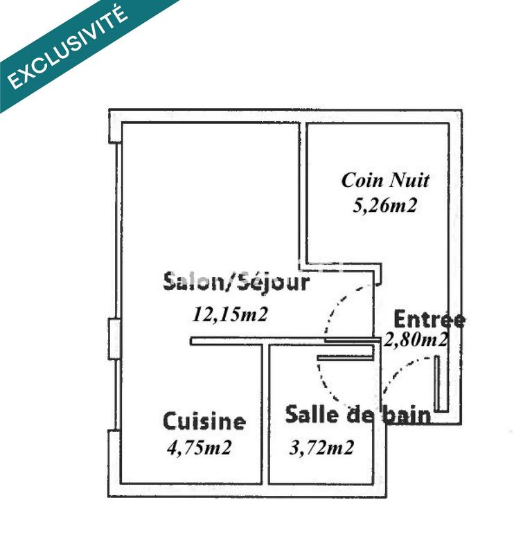 Appartement - 29 m² - 1 pièce
