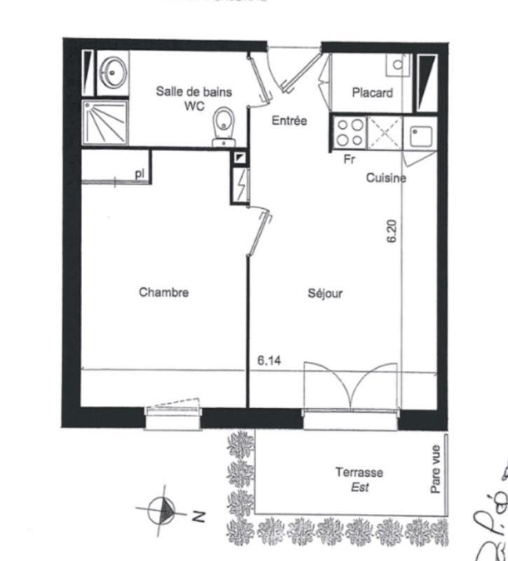 Appartement - 36 m² - 2 pièces