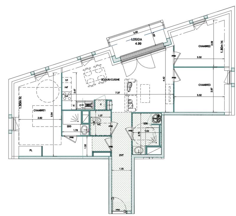Appartement - 81 m² - 4 pièces