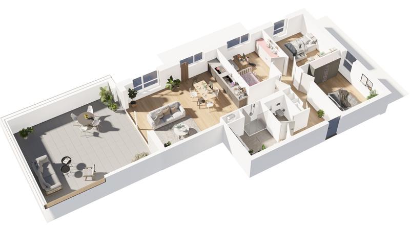 Appartement - 93 m² - 4 pièces