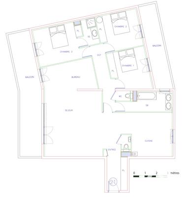 Appartement - 126 m² - 4 pièces