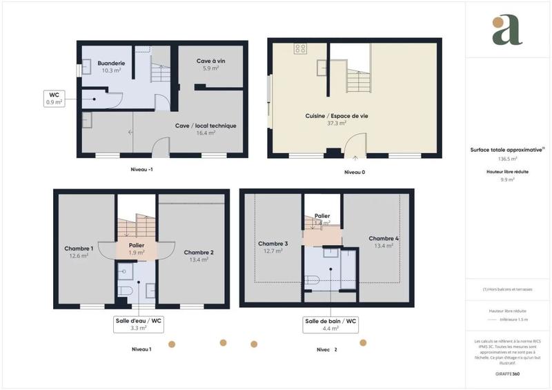 Maison ancienne - 92 m² - 7 pièces