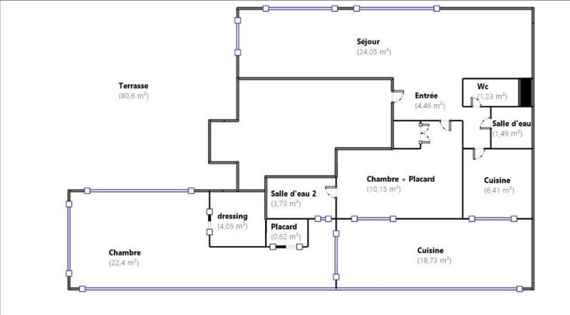 Appartement - 98 m² - 3 pièces