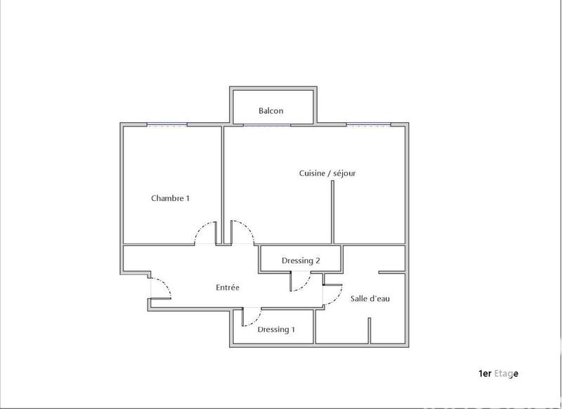 Appartement - 55 m² - 2 pièces