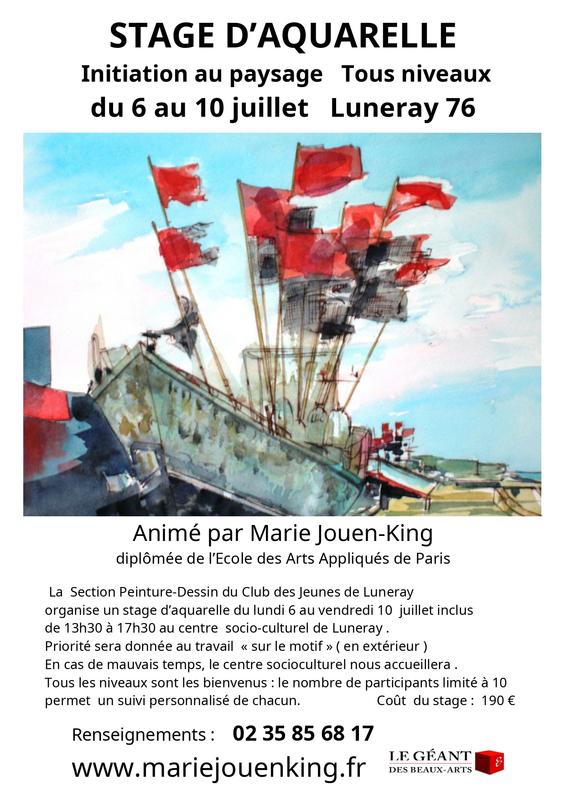 Stage d'Aquarelle avec Marie Jouen-King