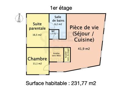Maison - 232 m² - 8 pièces