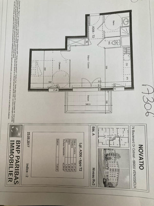 Appartement - 40 m² - 2 pièces