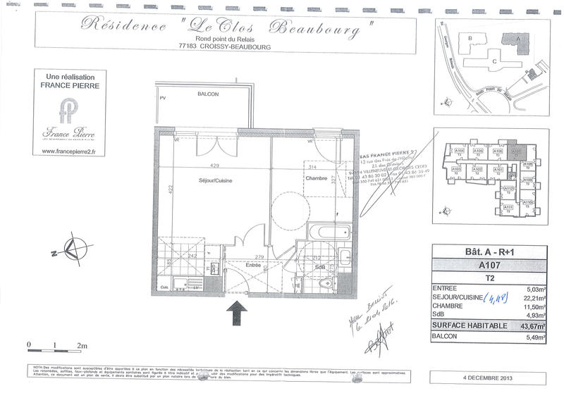 Appartement - 44 m² - 2 pièces