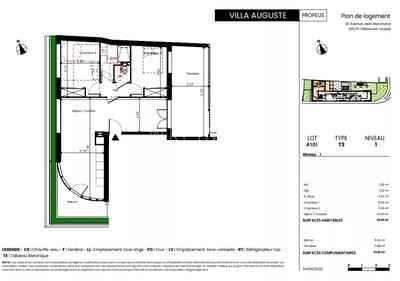 Appartement - 62 m² - 3 pièces