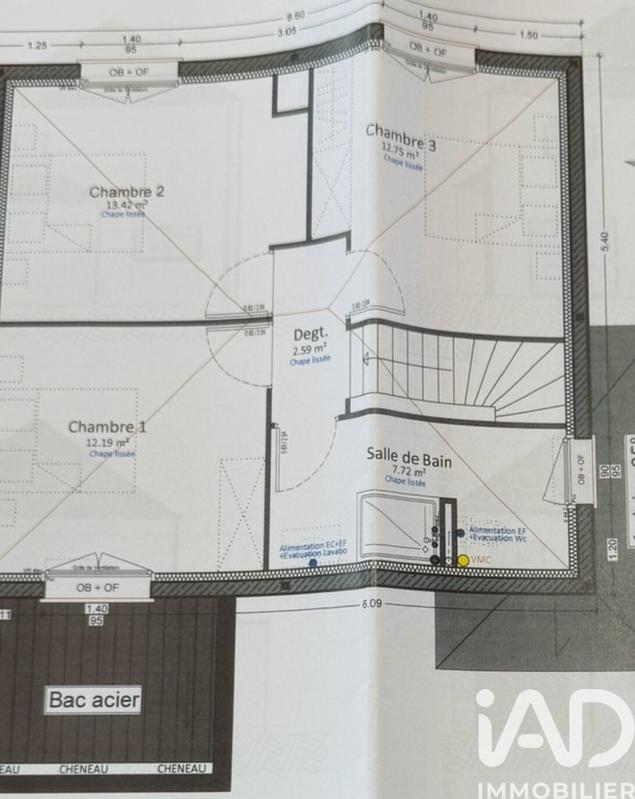 Maison - 94 m² - 4 pièces