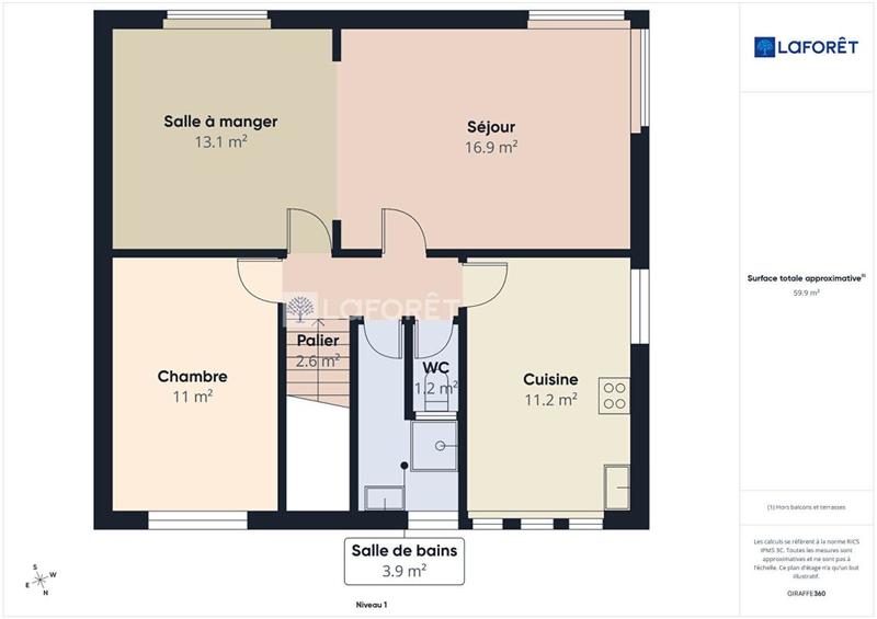 Maison - 93 m² - 5 pièces