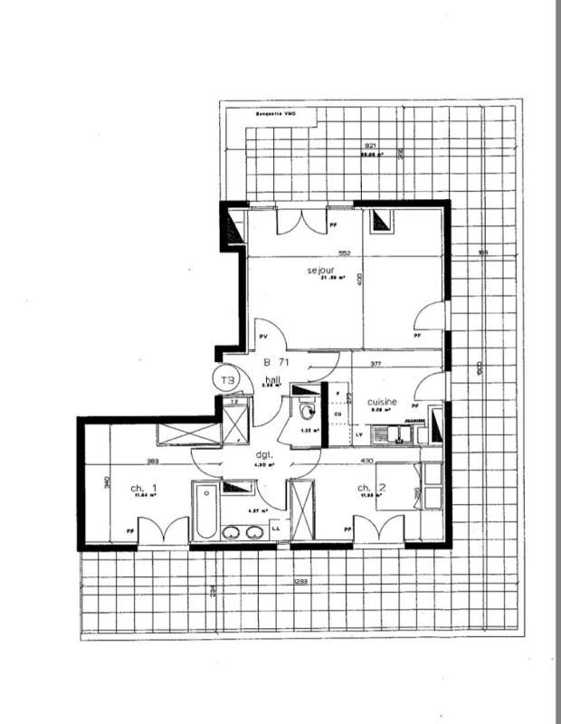 Appartement - 66 m² - 3 pièces